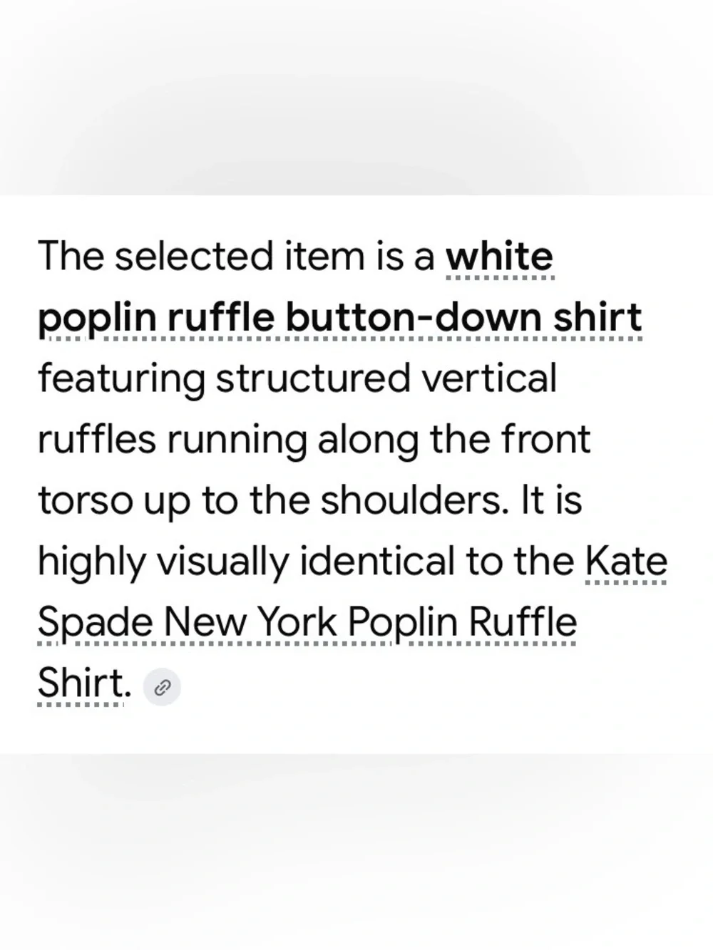 Kate Spade Women’s White Ruffle Button Down Shirt Peplum size medium
